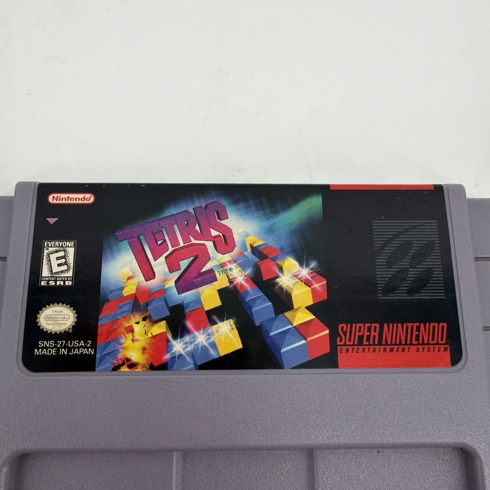 Tetris 2 (Super Nintendo SNES) Video Game Authentic & Tested
